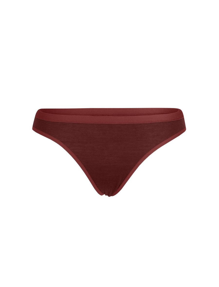 Women's Icebreaker Merino Siren Thong Underwear Espresso | CA 1245LISH